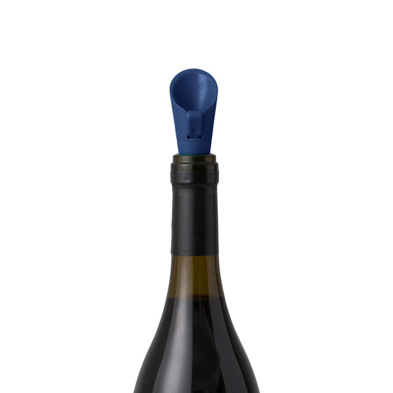 Houdini Flipper Wine Pourer Bottle Stoppers, Set of 2, Assorted Colors - Image 4